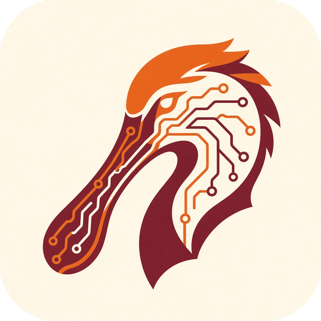 Spoonbill Decal emblem