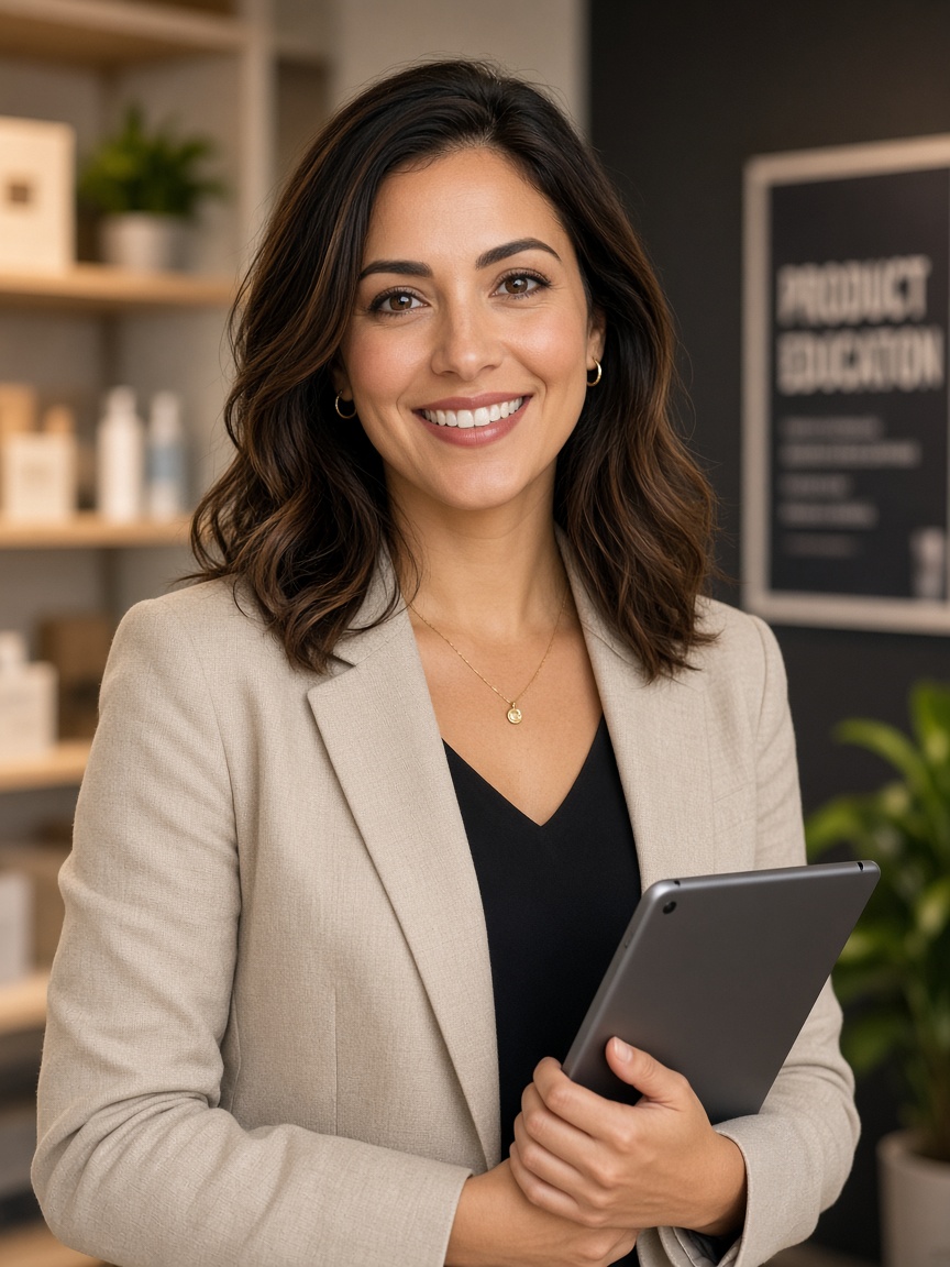Portrait of Priya Nand, product education
